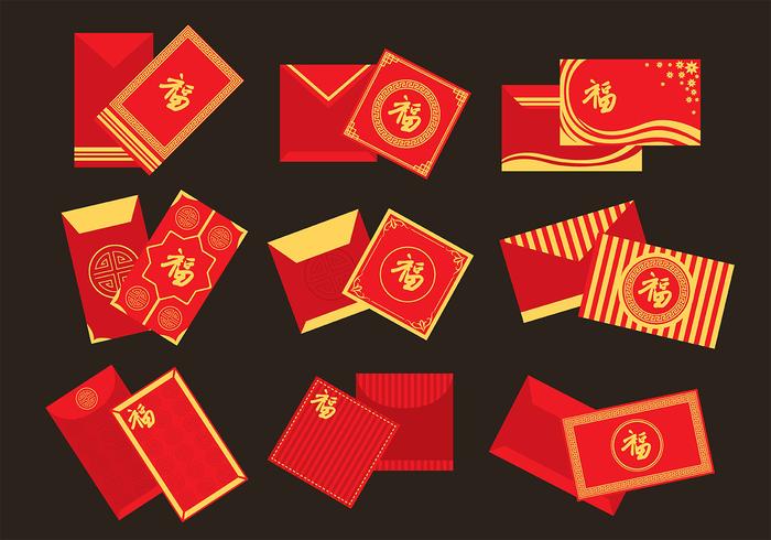 Red Packet Icons vector