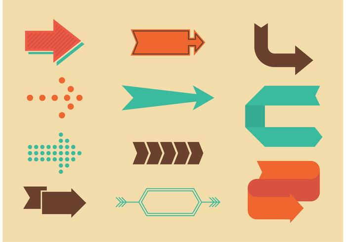 Retro Arrow Vectors