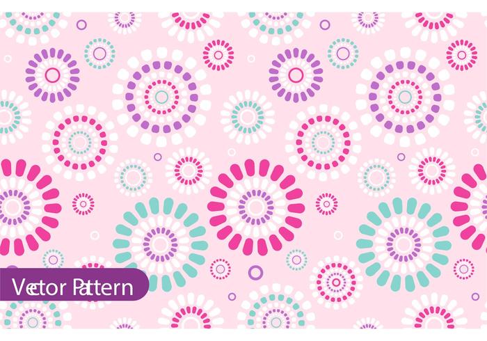 Retro Flower Pattern Vector Design 