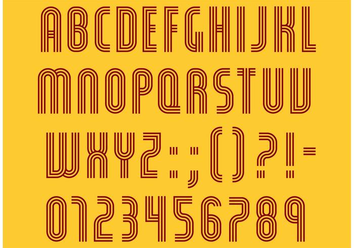 Retro Lines Type Vector Pack 