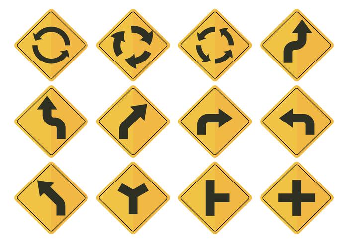 Road Sign Arrow Vectors