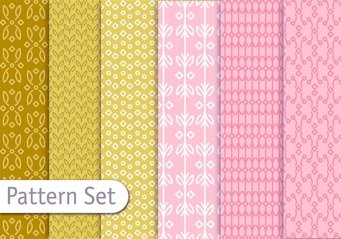 Romantic Line Pattern Set vector