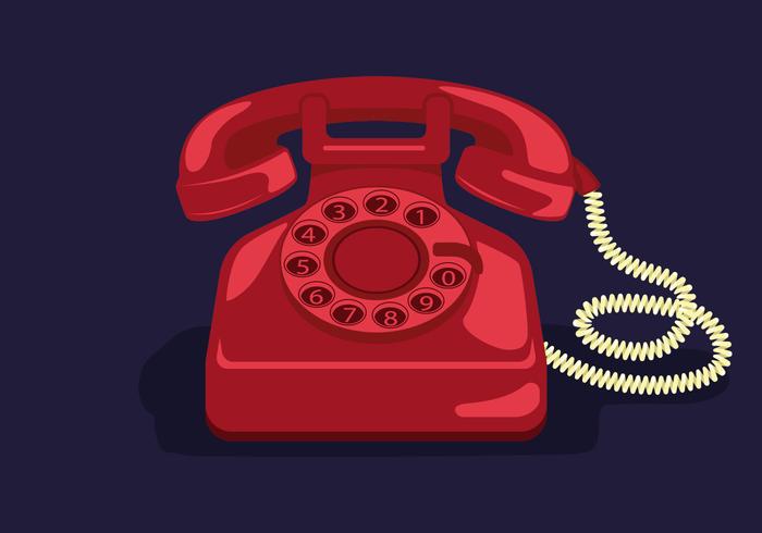 Rotary Telephone Vector Illustration