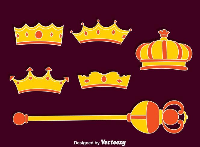 Royal Sceptre And Crown Vector
