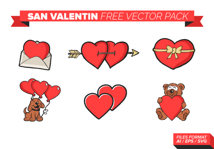 San Valentin Free Vector Pack