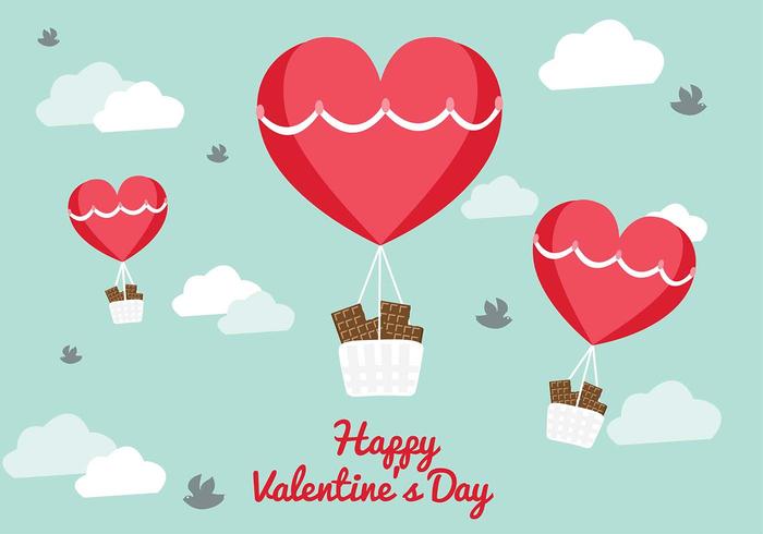 San Valentin Vector Balloon Background