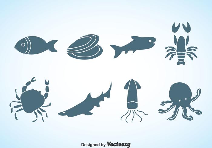 Seafood Silhouette Vector