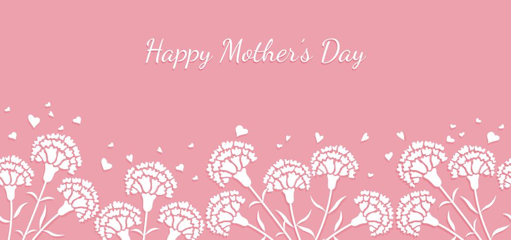 Seamless vector background illustration with text space for Mother’s Day.
