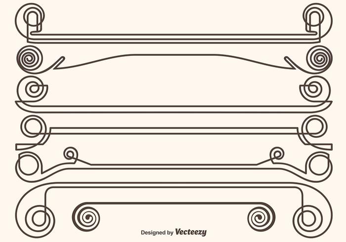 Set Of Ornamental Dividers vector