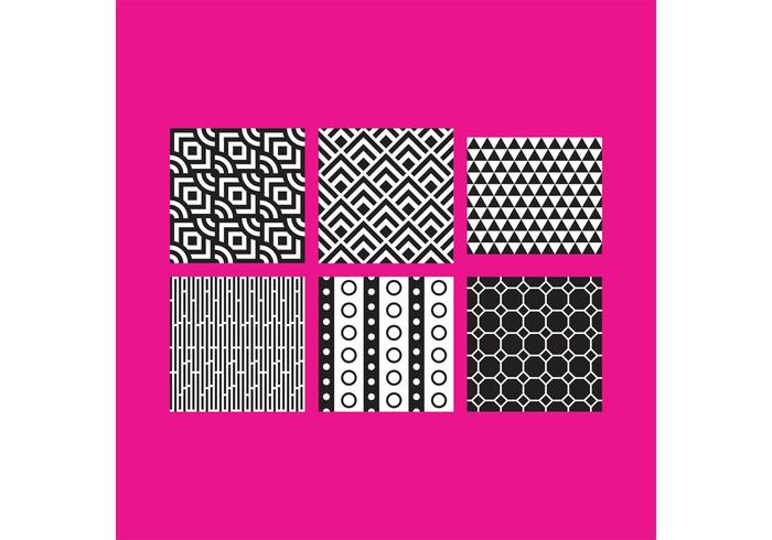 Simple B&W Pattern Vectors 