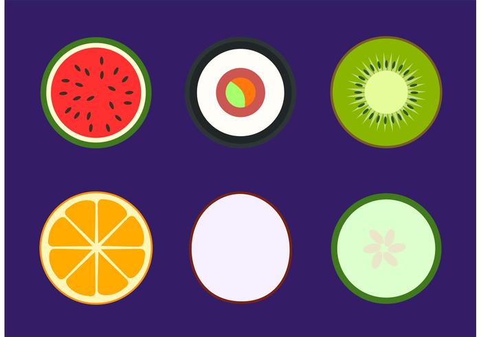 Simple Healthy Food Vectors 