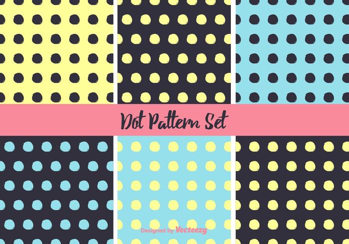 Simple Neon Dot Pattern Vector Set