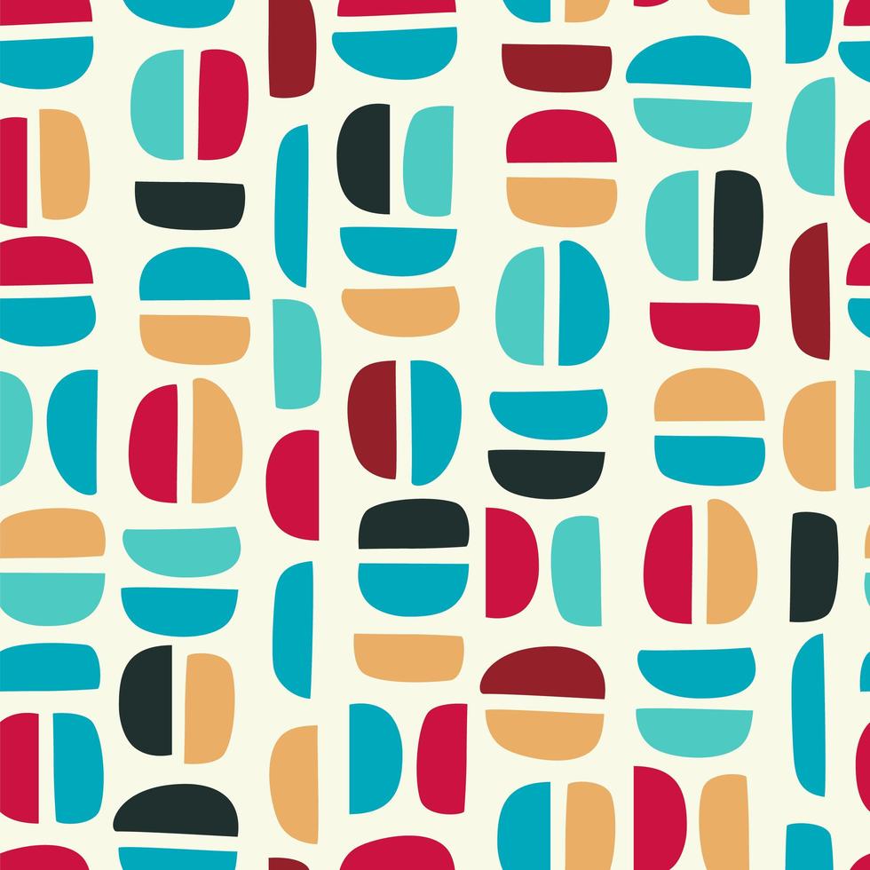  Simple seamless pattern with abstract shapes vector