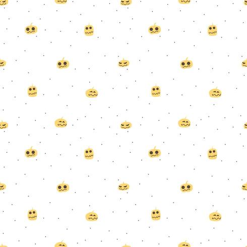 Simple Small Jackolantern Halloween Seamless Pattern Background vector