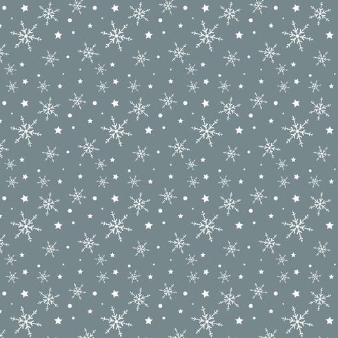 Snowflake and stars pattern  vector
