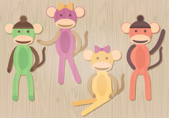 Sock Monkey Vector Illustration
