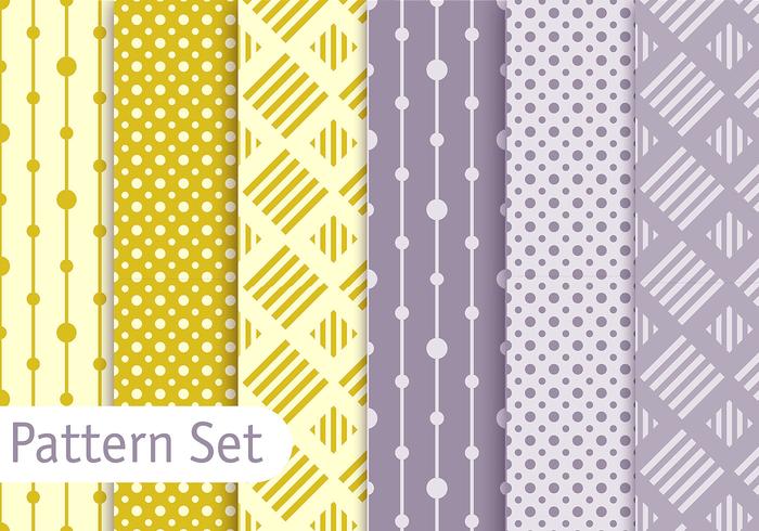 Soft Pastel Geometric Pattern Set vector