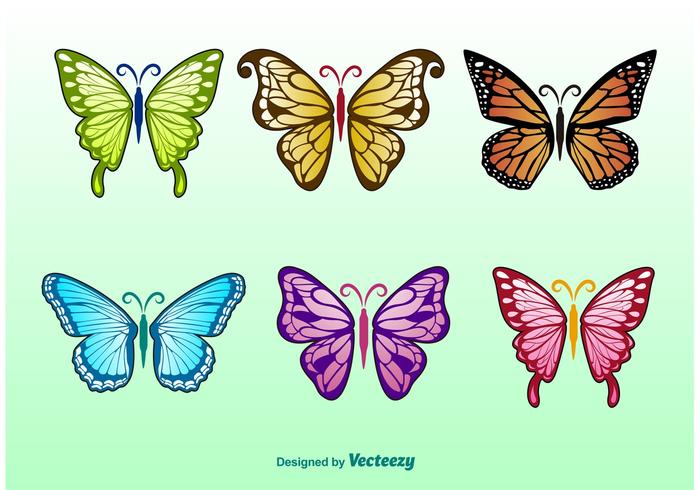 Spring Butterflies Illustrations vector