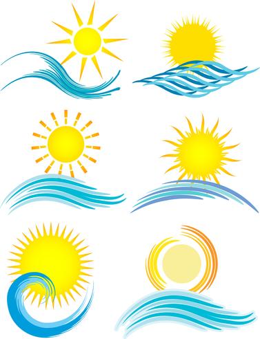 Summer icons vector