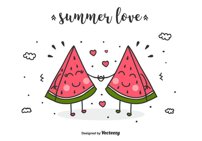 Summer Love Vector Background