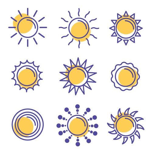 Sun Icon Vector Pack