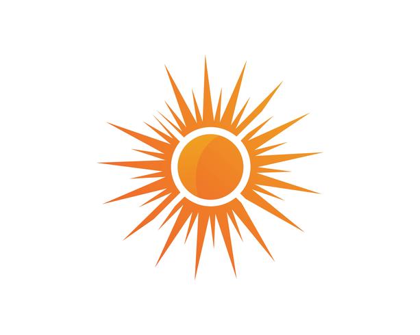 Sun logo and symbols star icon web Vector - 