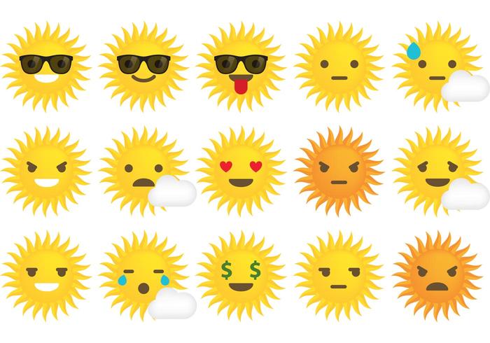 Sun Vector Emoticons