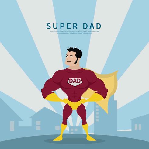 Super hero Dad Illustration vector