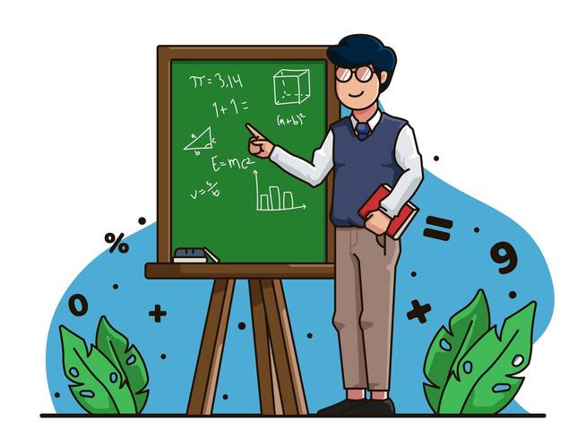 teachers day character illustration vector