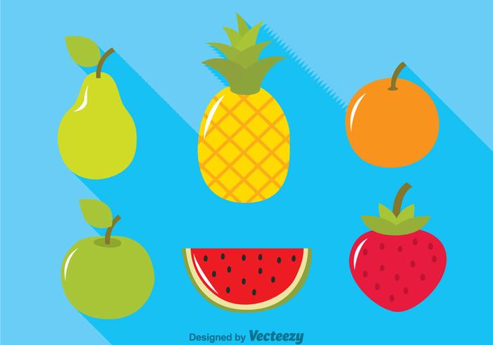 Tropical Fruits Icons vector