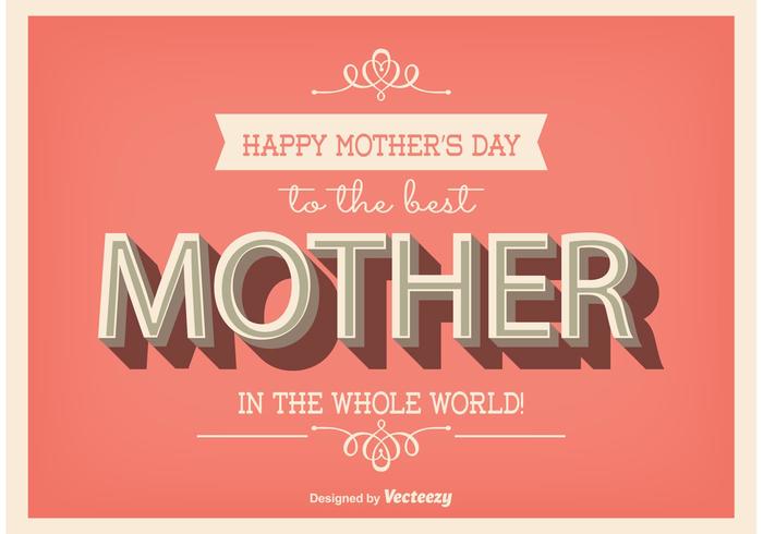 Typographic Mother's Day Poster vector