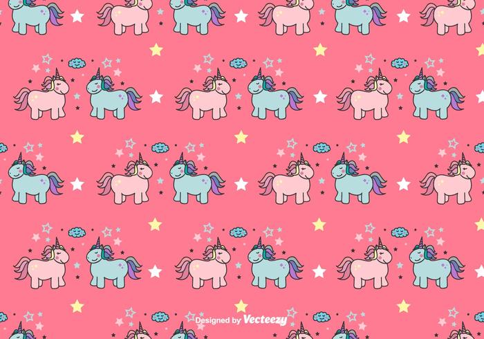 Unicorns Vector Pattern