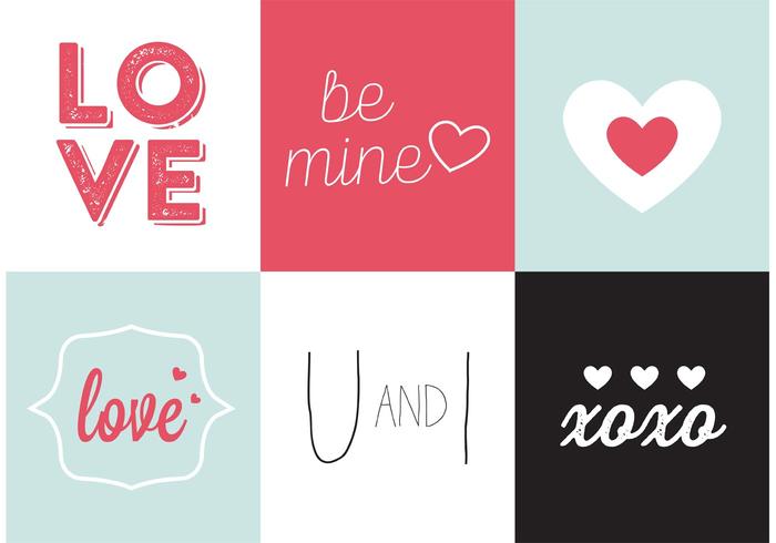 Valentines day cards vector