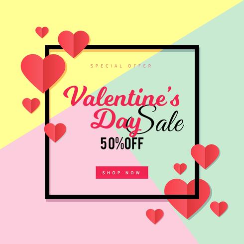 Valentines Day Sale Background  vector