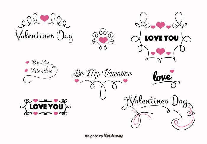 Valentines Day Vector Labels