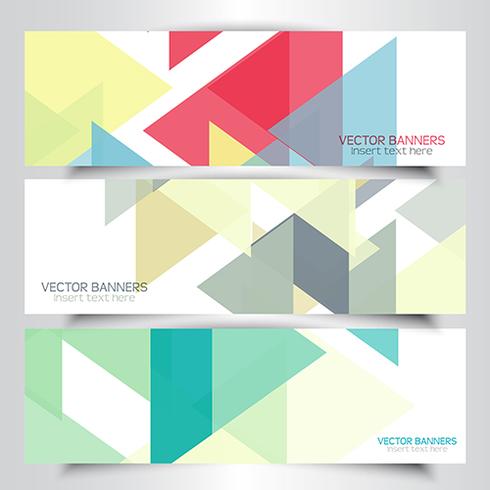Abstract geometric banners vector