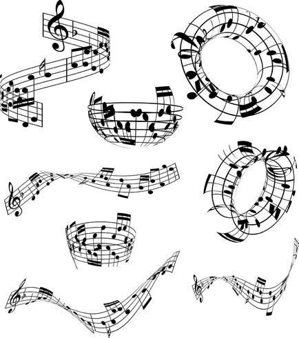 Abstract music notes  vector