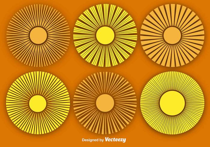 Vector Abstract Sun Icons Set