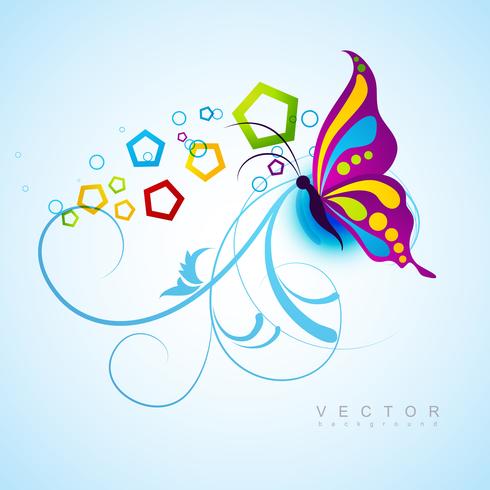 artistic butterfly background vector