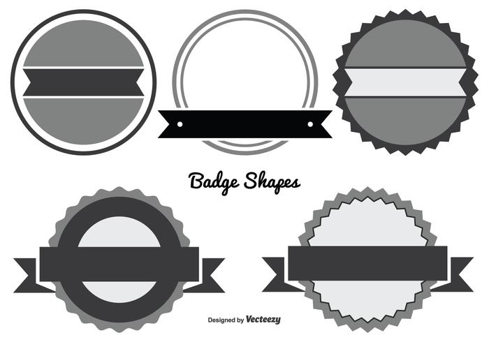 Assorted Badge Shape Set vector