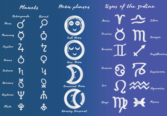 Astrological Symbols vector