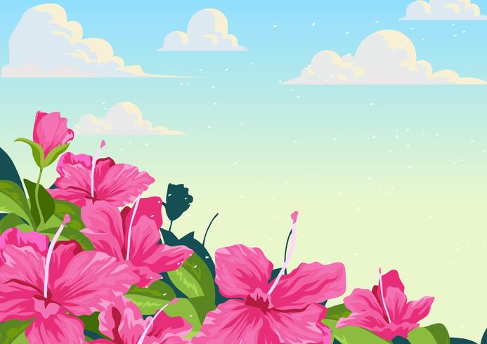 Azalea Flowers Background vector