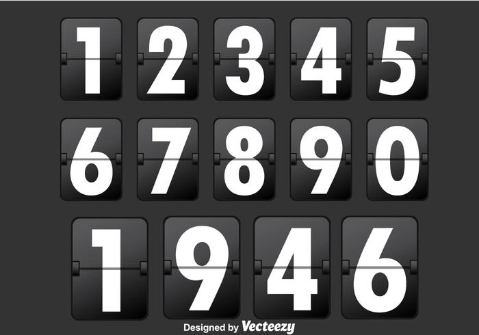 Black Number Counter vector