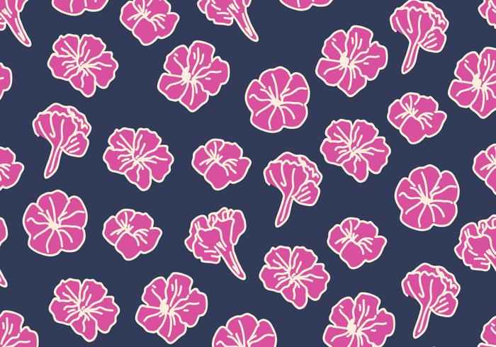 Blue And Pink Petunia Pattern vector