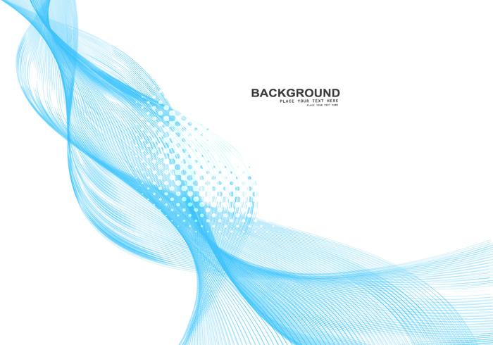 Blue Business Wave On White Background vector