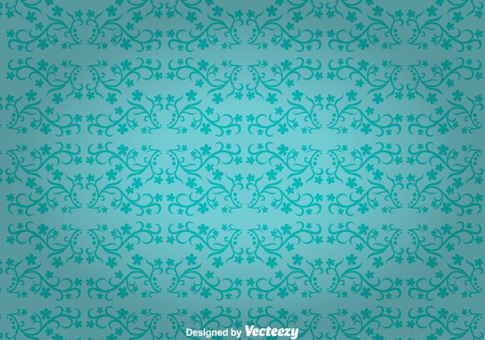 Blue Flowers Ornament Wall Tapestry vector