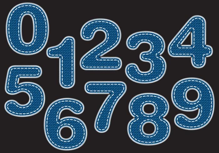 Blue Jeans Numbers vector