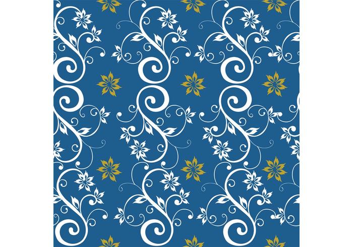 Blue Seamless Floral Background vector