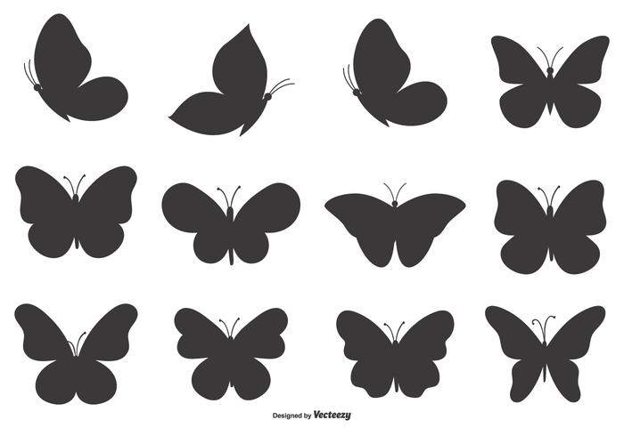 Butterfly Shape Set vector