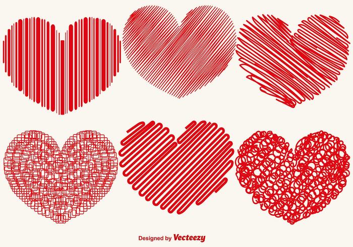 Vector Collection Of Abstract Hearts